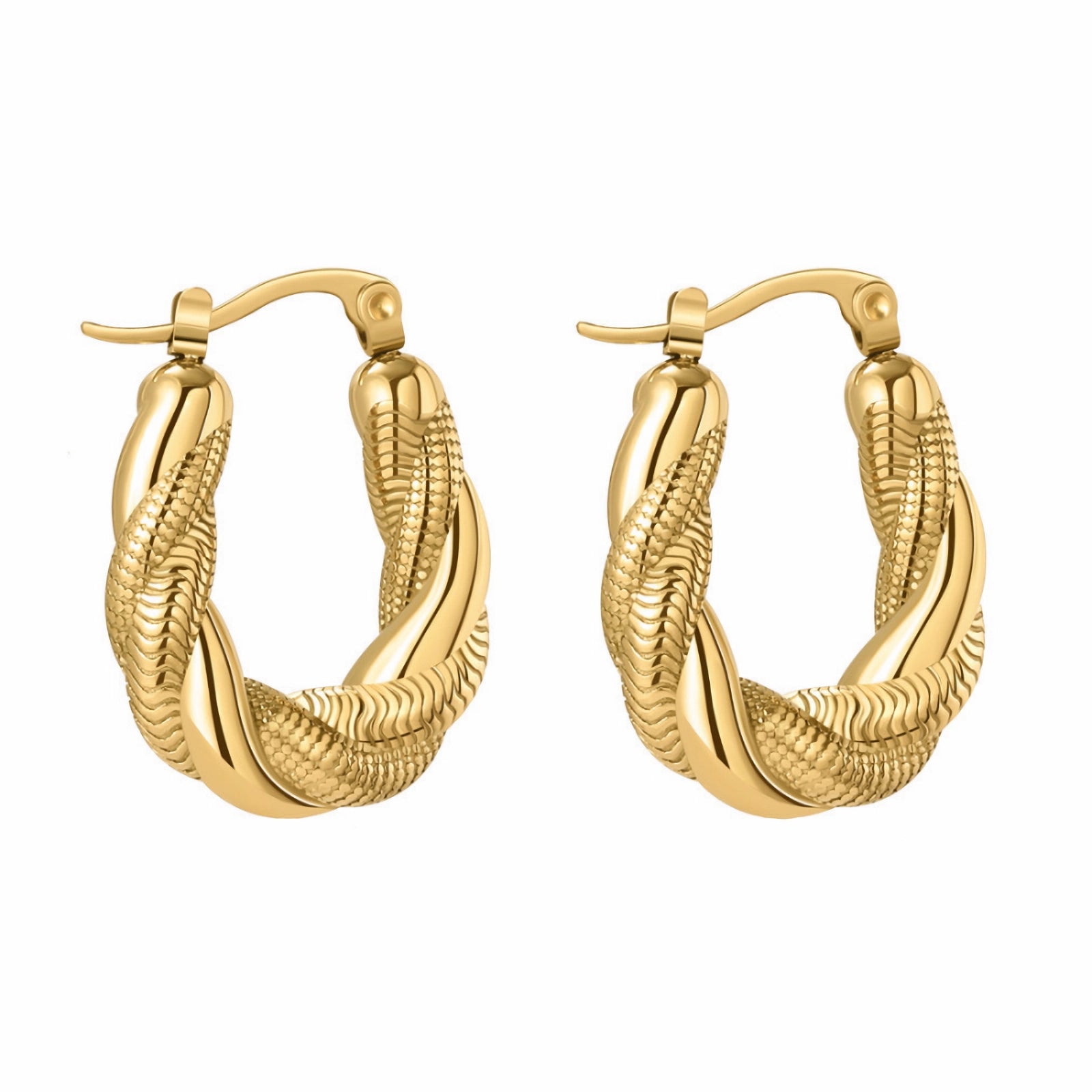 18K Gold Plated Twist Earrings