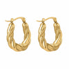 18K Gold Plated Twist Earrings