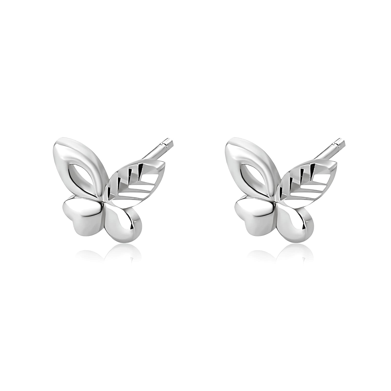 Sterling Silver Butterfly Stud Earrings