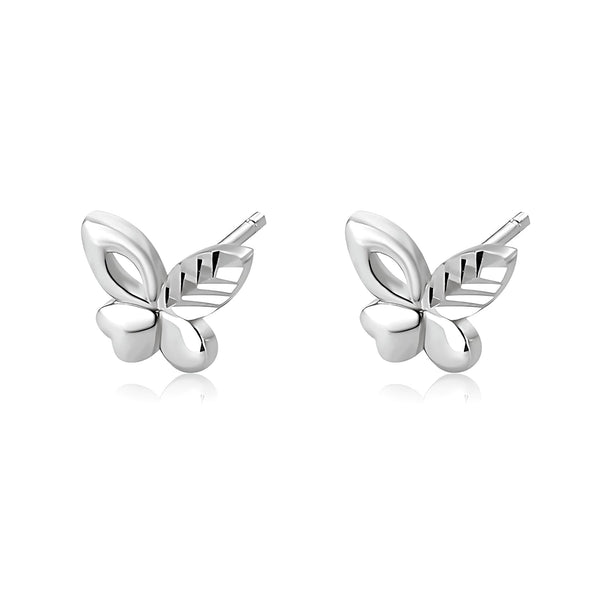 Sterling Silver Butterfly Stud Earrings