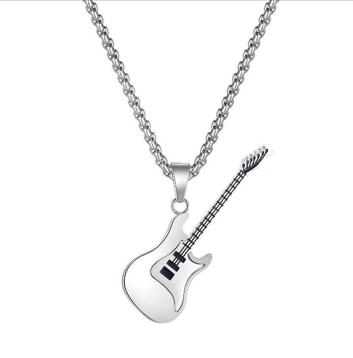 Guitar necklace pendant (gold, silver, black)