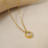 18K Gold Plated Heart Zirconia Pendant Necklace