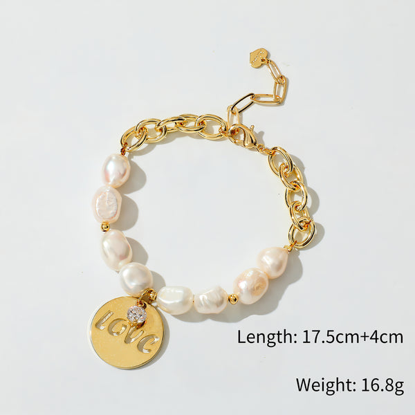 14K Gold Plated Love Letter Charm Bracelet