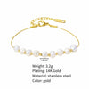 14K Gold Plated Natural Pearl Bracelet