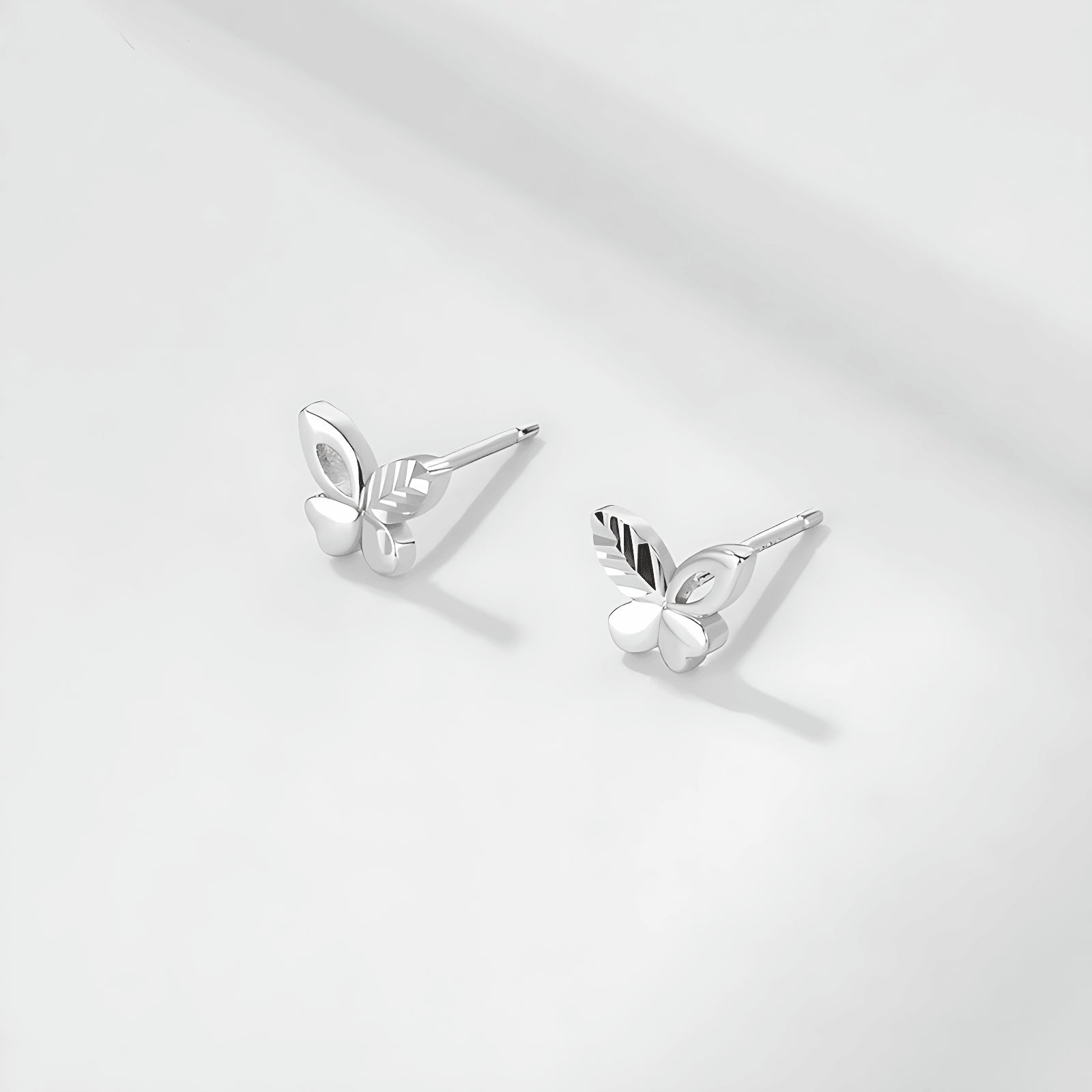 Sterling Silver Butterfly Stud Earrings