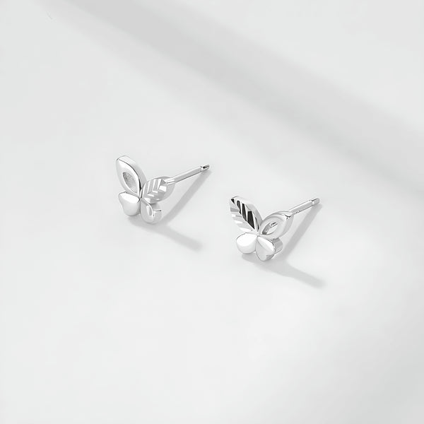 Sterling Silver Butterfly Stud Earrings