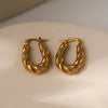 18K Gold Plated Twist Earrings