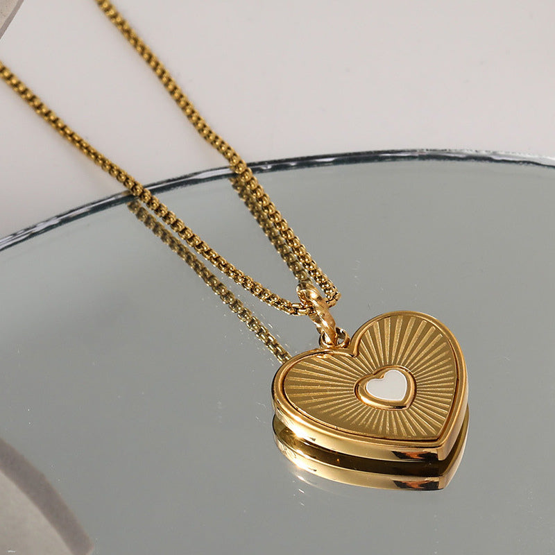 18K Gold Plated Double Heart Pendant Necklace