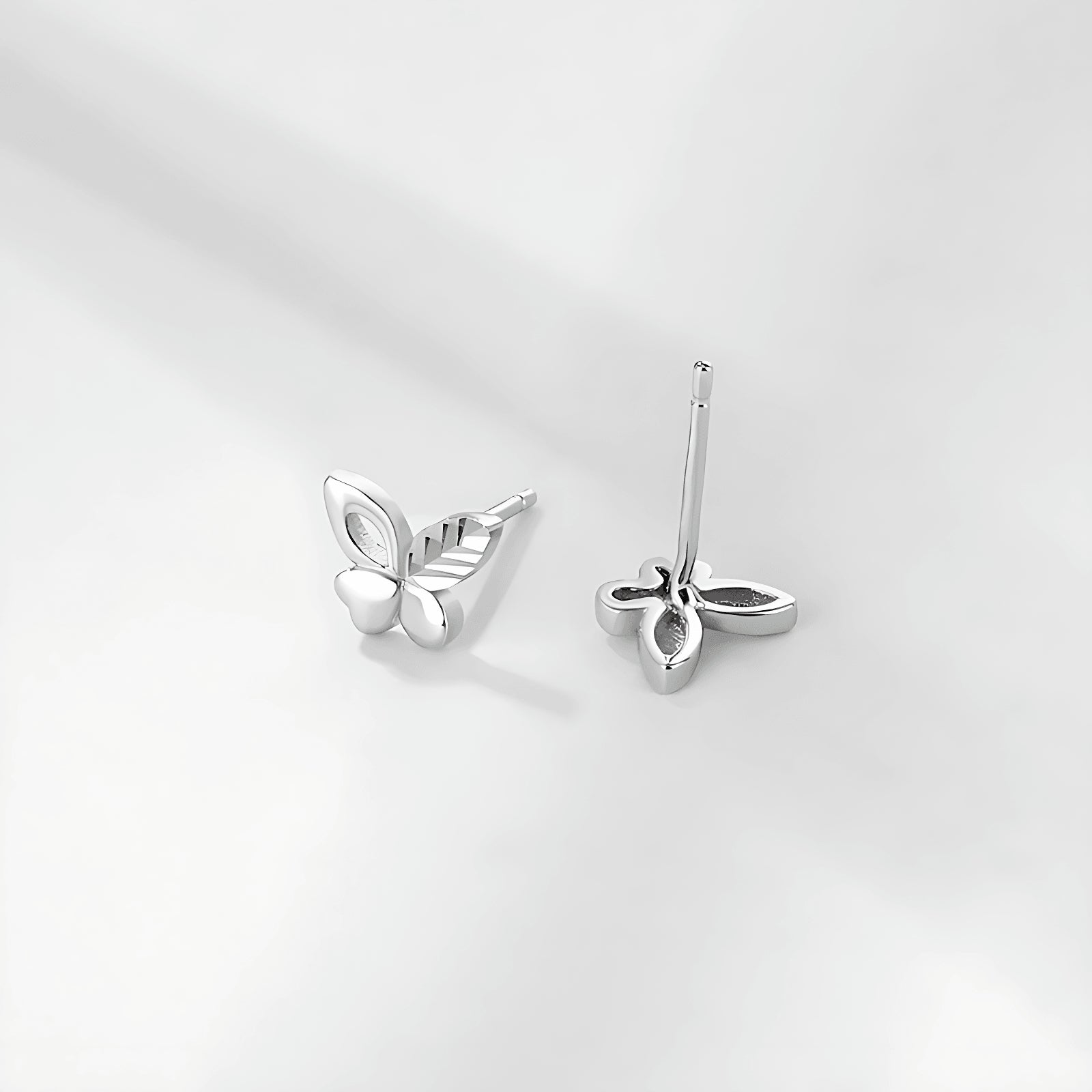 Sterling Silver Butterfly Stud Earrings