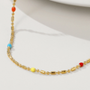 14K Gold Plated Colorful Bead Bracelet