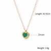 18K Gold Plated Heart Zirconia Pendant Necklace