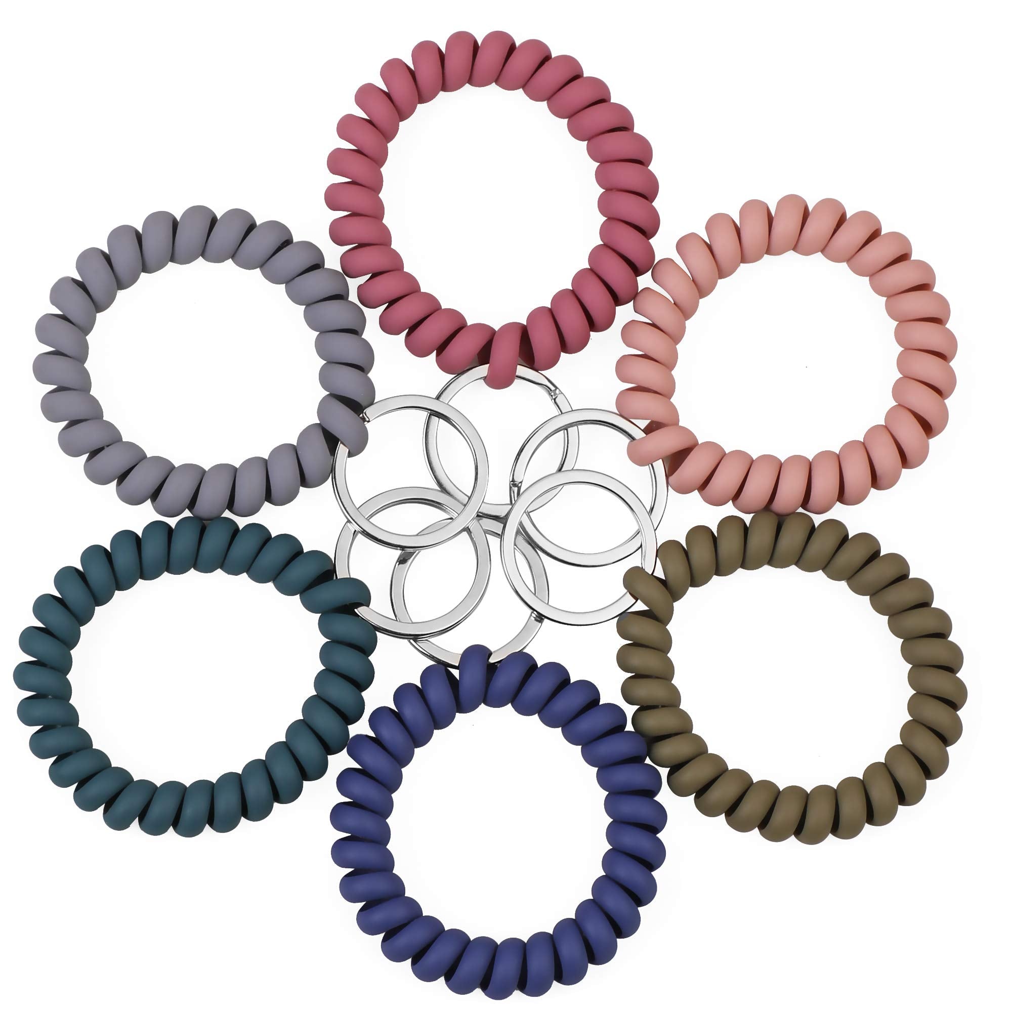 Flexible Spiral Wristband Keychain