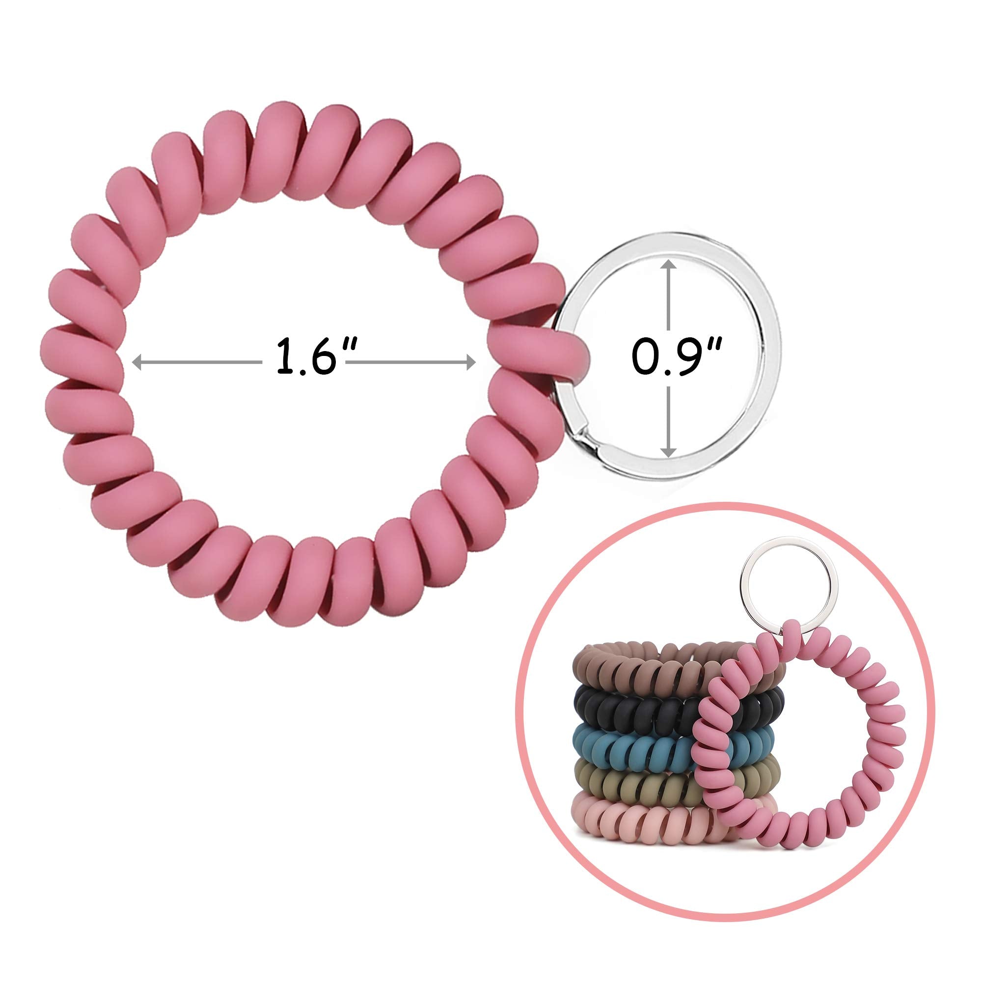 Flexible Spiral Wristband Keychain