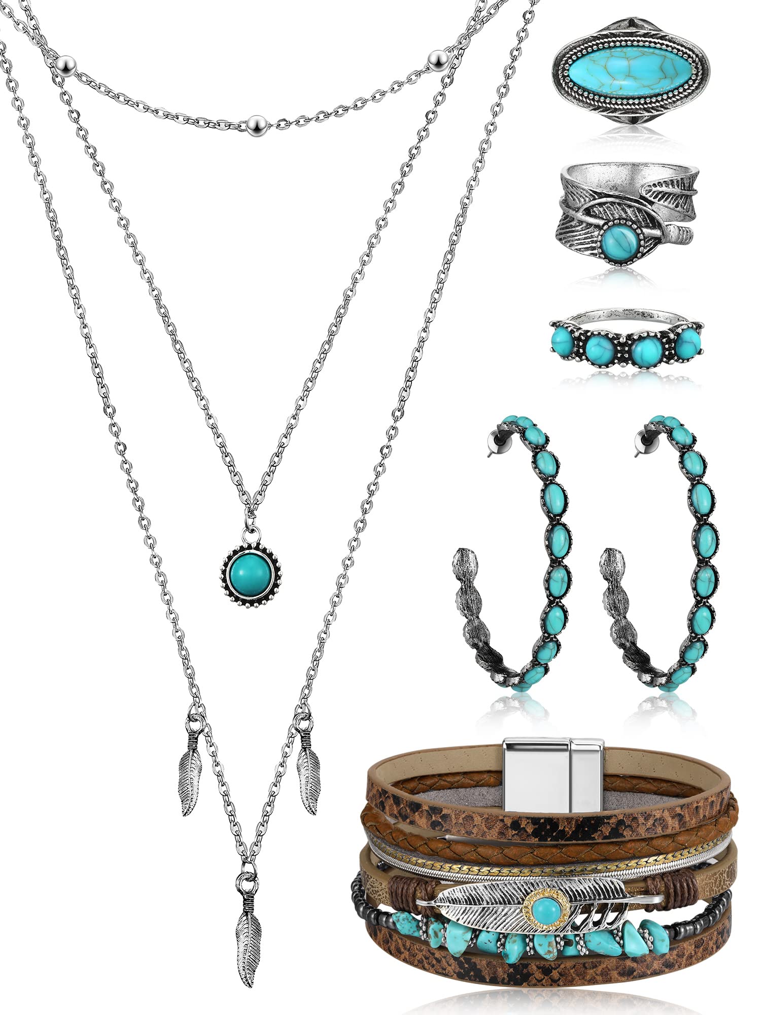 Bohemian Western Jewelry Set - 6-Piece