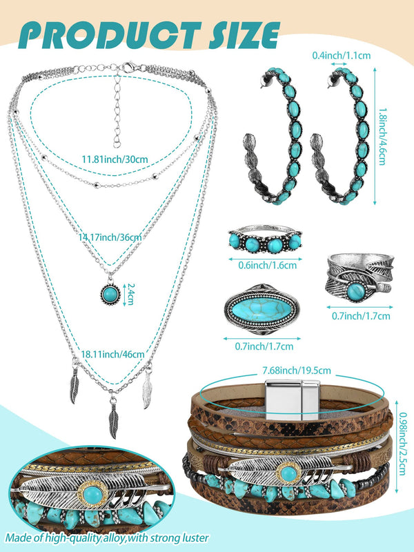 Bohemian Western Jewelry Set - 6-Piece