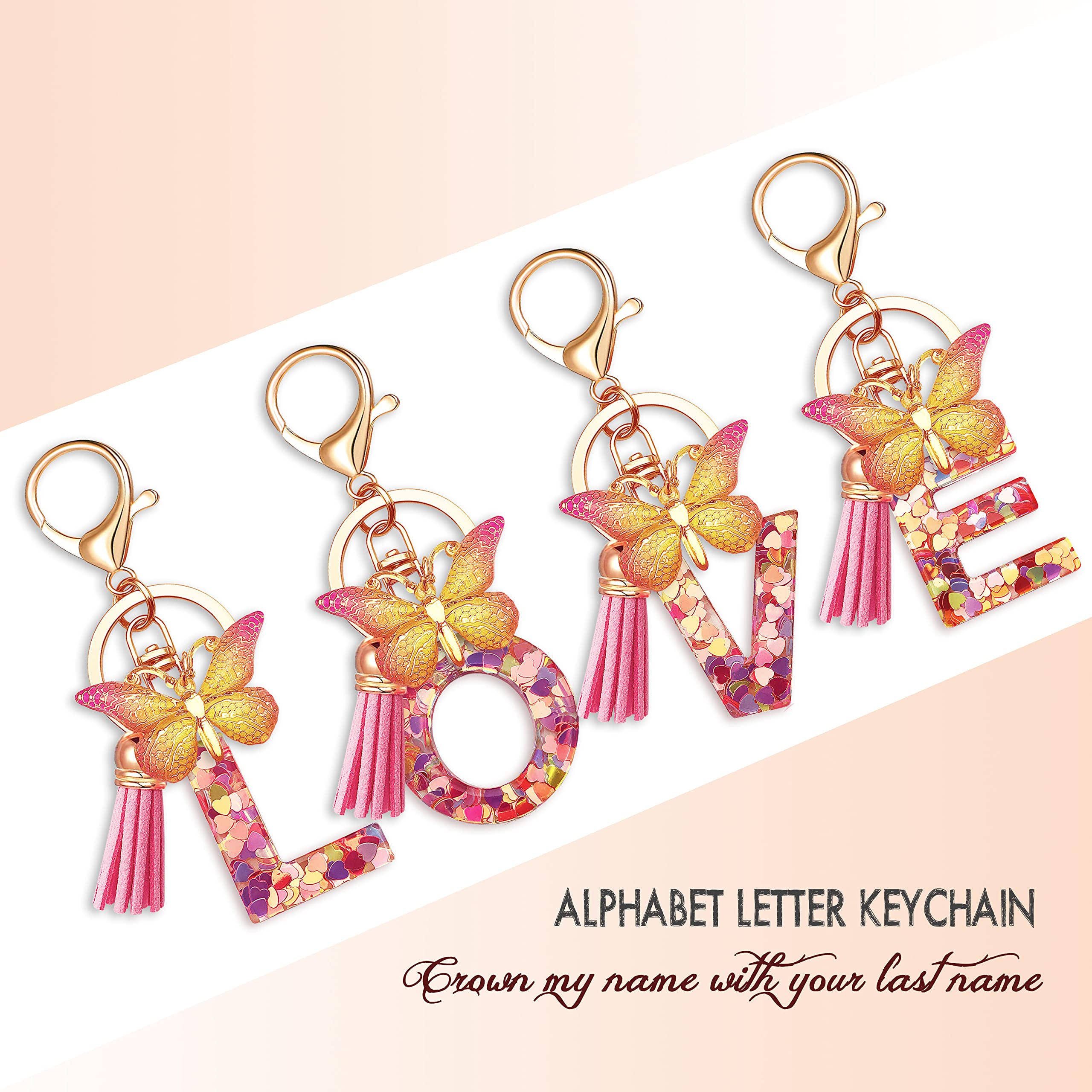 Personalized Initial Letter Keychains