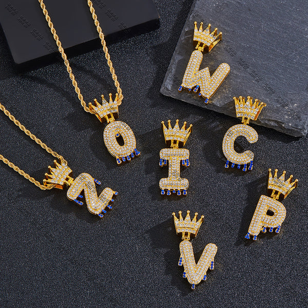 A-Z Initials Hip Hop Necklace Pendant