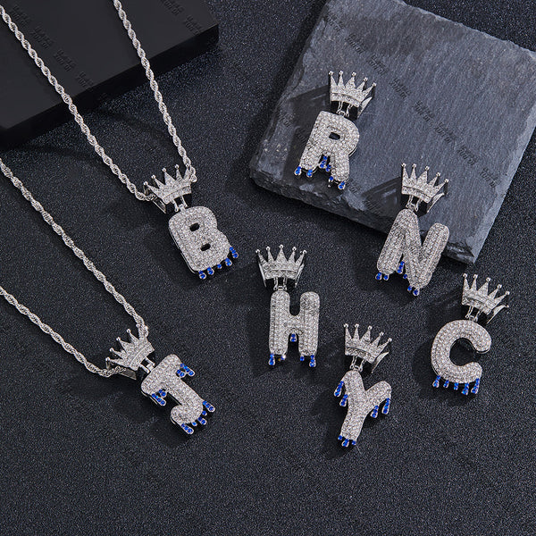 A-Z Initials Hip Hop Necklace Pendant