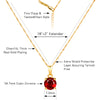 14K Gold Plated CZ Birthstone Necklace