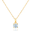 14K Gold Plated CZ Birthstone Necklace