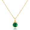 14K Gold Plated CZ Birthstone Necklace