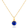 14K Gold Plated CZ Birthstone Necklace